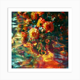 Abstract Roses 1 Art Print