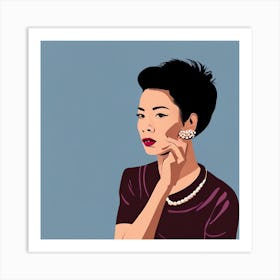 Asian Woman Portrait Art Print