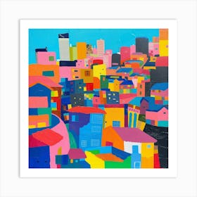 Abstract Travel Collection Seoul South Korea 9 Art Print