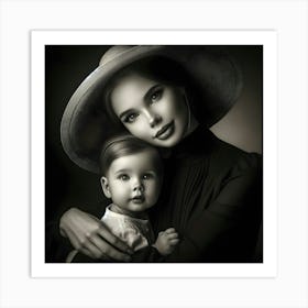 Mother And Child Happy Mother's Day 23 Art Print