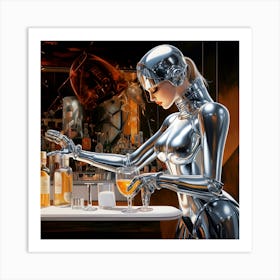 Robot Bartender 1 Art Print