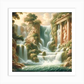 Mythical Waterfall 11 Art Print