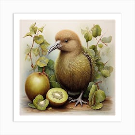 Kiwi Bird Painting Art Print 1 Art Print