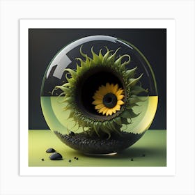 Sunflower in the Void Art Print