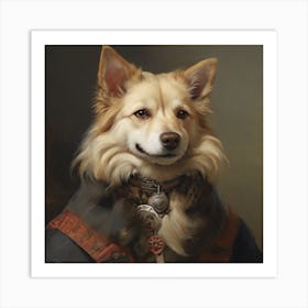 Dog In A Costume Art Print