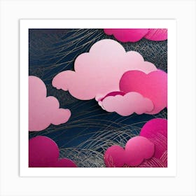 Pink clouds Art Print