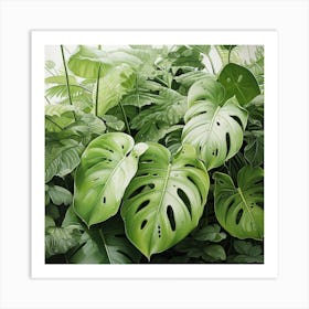 Monster Leaves Art Print