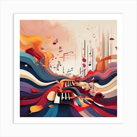 Abstract Music Art Print