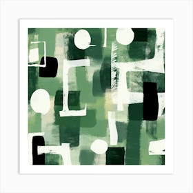 Abstract Green Painting 1 Art Print