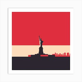 A Usa Minimal Illustration 1720438265 3 Art Print