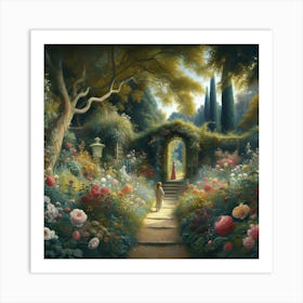 Garden Of Roses Art Print