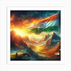 Indian Flag Art Print