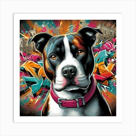 Graffiti Dog Art Print