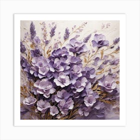 Purple Flowers 1 Art Print