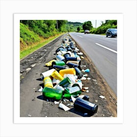 Garbage On The Road 19 Art Print