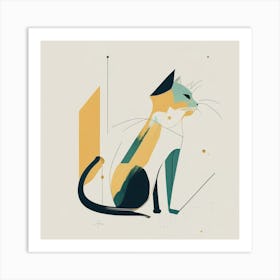 Abstract Cat Art Print