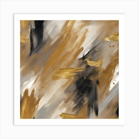 Abstract Gold Painting 1 Art Print