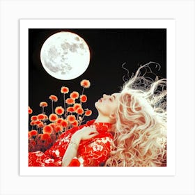 Lunar Beauty - Moon Lover Art Print