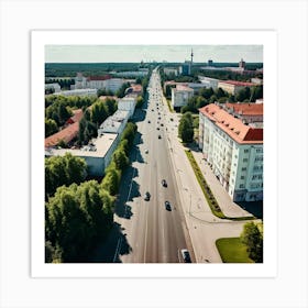 Soviet Union Contemporary Capital Baltic Suburbia Commute Community Municipality Asphalt Ka (2) Art Print