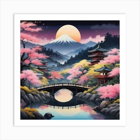 Japanese Landscape 3 Art Print