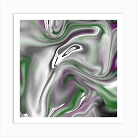 Purple And Green Swirls Art Print