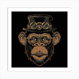 Steampunk Monkey 25 Art Print