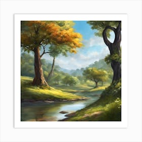 Landscape Painting 19 Art Print