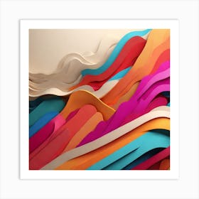 Combination of bright colors 4K , high quality Art Print