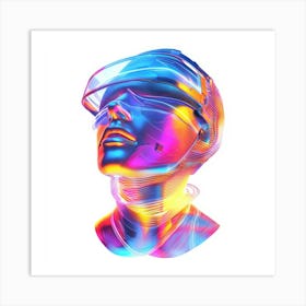 Vr Glasses.Generated AI. Wall Art Print Art Print