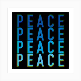 Minimalist Peace Typography Art Print