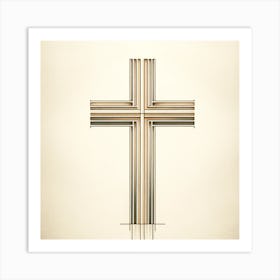 Cross By Person Art Print