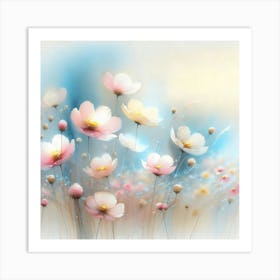 Pink Flowers 1 Art Print