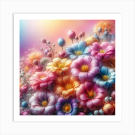 Colorful Flowers Art Print