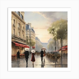 Paris At Dusk 1 Art Print