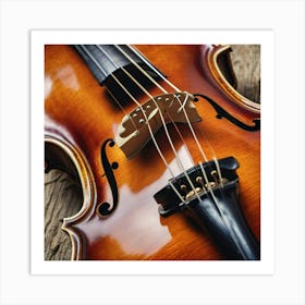 Close Up Of A Violin Art Print