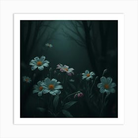 Flowers In The Dark Art Print