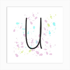 Name Initials Name Initials Letter U Art Print