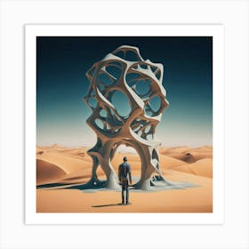 Sand Sculpture In The Desert 8 Art Print