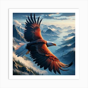 Eagle In Flight Art Print