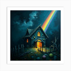 Rainbow House 5 Art Print