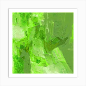 Abstract - Green Abstract Painting Art Print