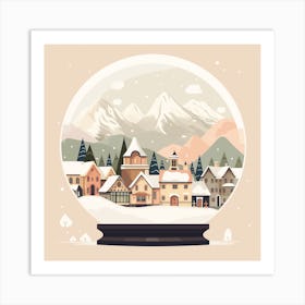 Queenstown New Zealand Snowglobe Art Print