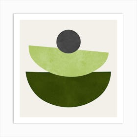 Geomatic shapes in watercolor 3 1 Art Print