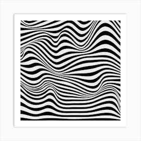 Abstract Wavy Lines 1 Art Print