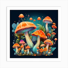 Mushroom Garden 7 Art Print