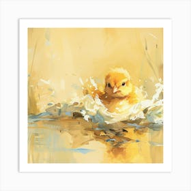 Chick In The Water Art Print