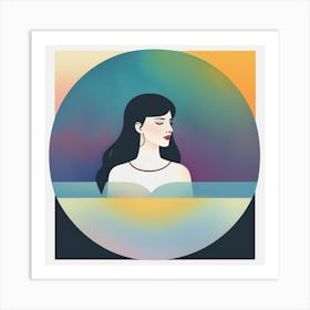 Woman In The Water Art Print