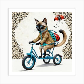 Kitty Tricycle Art Print