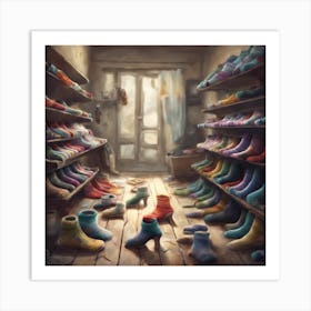 Room Full Of Shoes Art Print