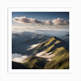 Sunrise In The Mountains 1 Art Print